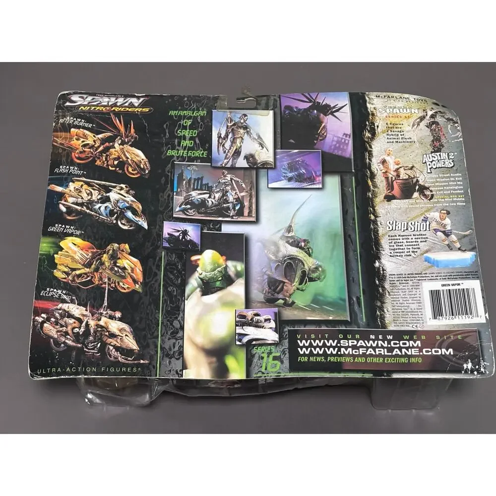 Nitro Riders Green Vapor Action Figure McFarlane Toys Spawn Series 16 New 1999